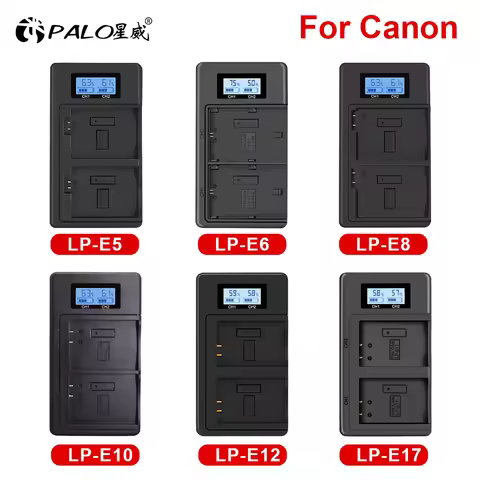charger LP-E5 LP-E6 LP-E8 LP-E10 LP-E12 LP-E17 LP E5 E6 E8 E10 E12 E17 battery USB Dual smart charge