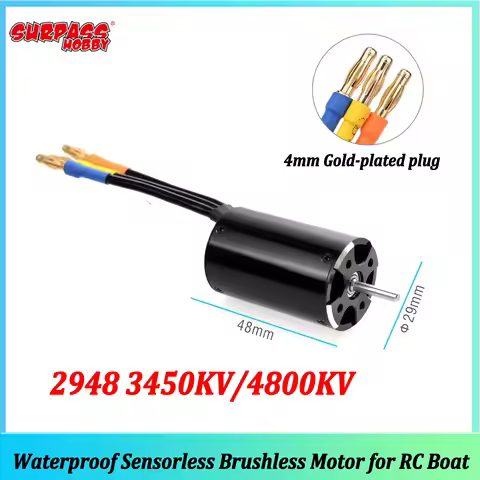 Rocket RC 2948 Waterproof Sensorless Brushless Motor for 600-800mm RC Fishing Boat Ship Feilun Traxx