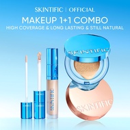 SKINTIFIC Cover Perfect Serum Concealer+Matte Cushion Foundation Set/Gold Cushion Set
