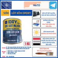 (Lon 1Kg) Sơn Lót Sắt Kẽm Sơn Chống Rỉ Sơn Sắt Mạ Kẽm Sắt Đen Sắt Hình Sắt Hộp - DIY