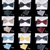 Men's Bow Tie Groom Host Formal Suit Trendy Bow Tie Set