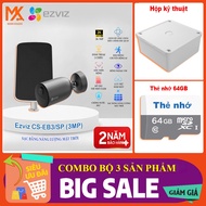 [Genuine Combo] EZVIZ CS-EB3/SP 3MP – Solar Battery Outdoor Wi-Fi Camera + Square Base + 64G/128G Me