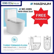 Magnum 938 Turbo Tornado Flushing 1-Piece Toilet Bowl (Geberit Flushing System) Free Installation !