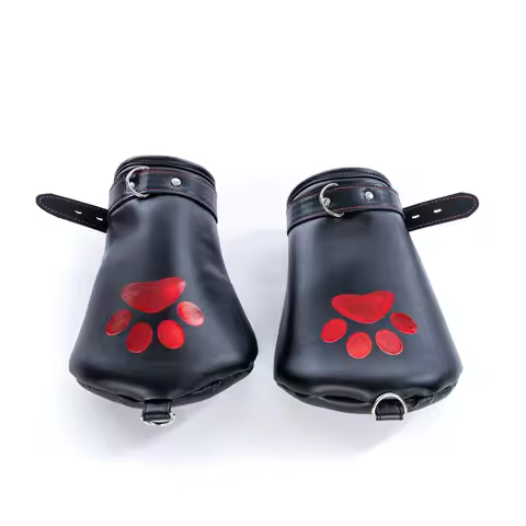 Pup Play Puppy Paw Bondage Mittens Padded Restraint Gloves Pet Play BDSM Fetish Role Play Accessory 