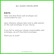 Customizable Bundle A6 Cash Envelopes | Budget Planner | Cash Budgeting l Cash Stuffing