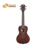 KALA อูคูเลเล่ KA-EBYCW-STRIPED EBONY CONCERT UKULELE [FREE BAG]