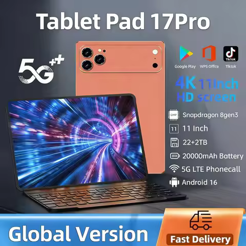Original NEW IPad 17 Pro Max 11-Inch 5G Tablet PC 20000mAh 24GB 2T Android16 Snapdrago 8gen3 5G Dual