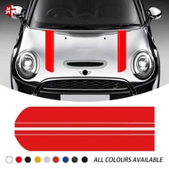 2 Pcs Hood Decal Engine Cover Bonnet Stripe Sticker For MINI Cooper Contryman R60 F60 Clubman R55 F5