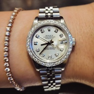 Rolex Datejust watch 28mm 勞力士手錶蠔式日誌18K金鋼鑽石面鑽石圈女裝手錶Rolex Datejust diamond 18k platinum steel watch 79