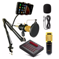 (Original) PAKET KOMPLIT MIC CONDENSER BM 800 + STAND + SOUNDCARD V8 / V8 PLUS PROFESIONAL