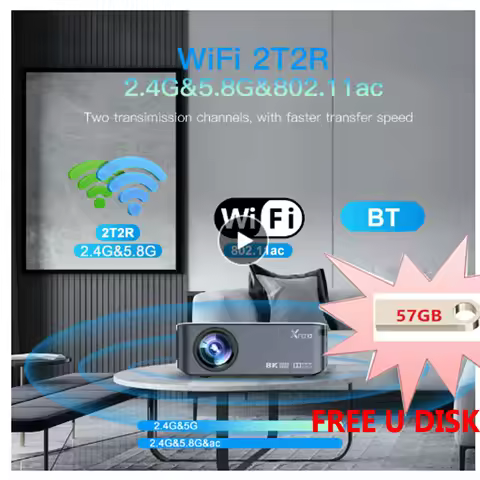Xnano x1 Projector android 9 BT5.0 Dual wifi 8K amlogic T972 HDR10+ Keystone Correction 2xHD/USB AV 