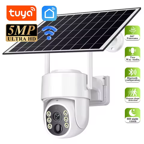 Tuya 5MP HD Wifi PTZ Cam Color Night Vision Function AI Auto Tracking Security Protection IP Cam CCT