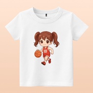 Children's t-shirt with basketball athlete image