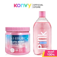 Shiroi Set Gluta Berry Plus Vit C White Body Cream 500g + Pink Hya Acid Whitening Shower Glycolic Ac