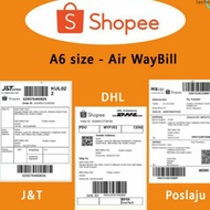 A6 Thermal Sticker For Shopee Pos laju J&amp;T express waybill
