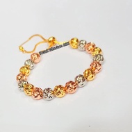 U5M3 TITANIUM Ball Drawstring Bracelet with Elegant Motif Color Combination, Rust-Resistant/Fade-Res