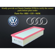 Audi - A4 A5 Q5 B8 2.0L Air Filter 8R0-133-843K