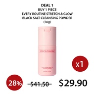 (EVERY ROUTINE) Stretch & Glow Black Salt Cleansing Powder 50g - COCOMO