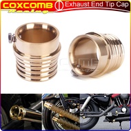 Motorcycle Exhaust Pipes Old School Brass Drilled Exhaust Tip For Harley Softail 883 Sportster Dyna 