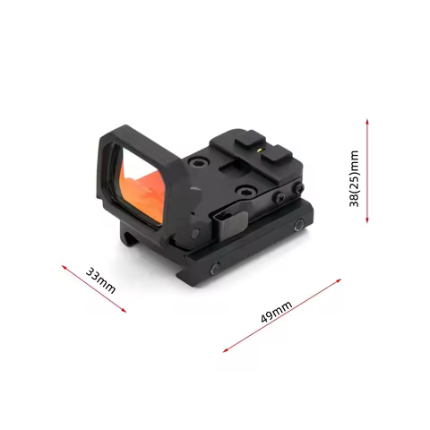 VISM Flip Up Red Dot Sight 3MOA Reflex Optics Scope for MOS Glock Mount Base or Slide Cut Accept Pis