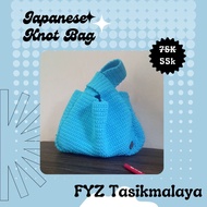 Japanese knot bag, knitted mini bag, hand bag