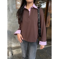 TWO TONE POLO SHIRT BY.ONNI || TWO-COLOR POLO SHIRT