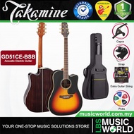 Takamine GD51CE-BSB Cutaway Dreadnought Solid Spruce Top Acoustic Electric Guitar with Bag - Brown S