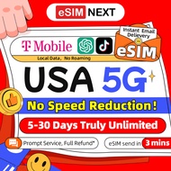 USA eSIM 5-30Days 5G T-mobile Truly Local Unlimited Data | eSIM USA SIM Card | High Speed Travel