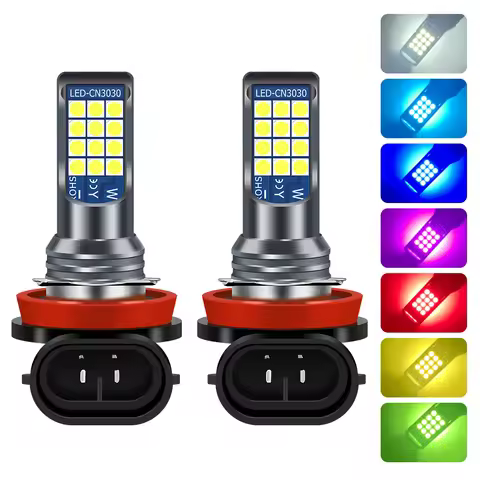 2x H11 H8 9006 HB4 9005 HB3 H10 9145 PSX24W P13W PSX26W Fog Lights Bulb Car Fog Lights Day Driving R