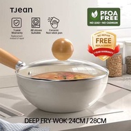 TJean ceramic non-stick pan/wok. It is marketed as a deep-fry wok suitable for all stoves 24cm