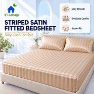Bedsheet Satin Bedsheet No lukot No Gusot Queen Size Bedsheet Fully Garterized Plain Bed Sheet Only