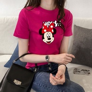 Korea Station Fashion Minnie Mouse short sleeve T-shirt girl buy1 free1