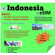 eSIM Indonesia SIM, (Bali, Jakarta, Medan, Surabaya, Bandung, Banda Ache, Batam, Semarang) XL Axiata