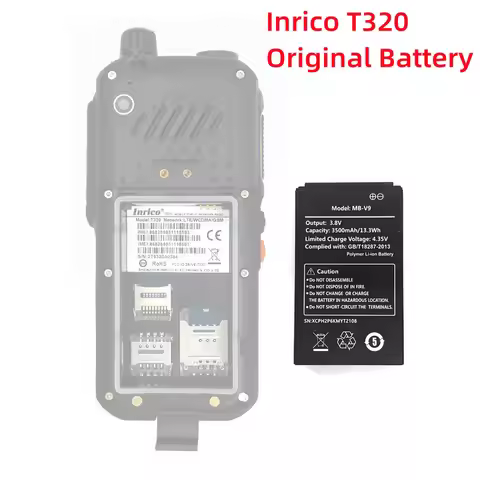 Original Battery for Inrico T320 Mobile Phone Network Radio Walkie Talkie 3500mah 3.8V Li Ion Batter