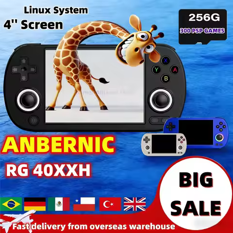 ANBERNIC RG40XX H RG40XXH Retro Handheld Game Console 64 Bit Linux 4.0''IPS Screen Supports 5G WiFi 