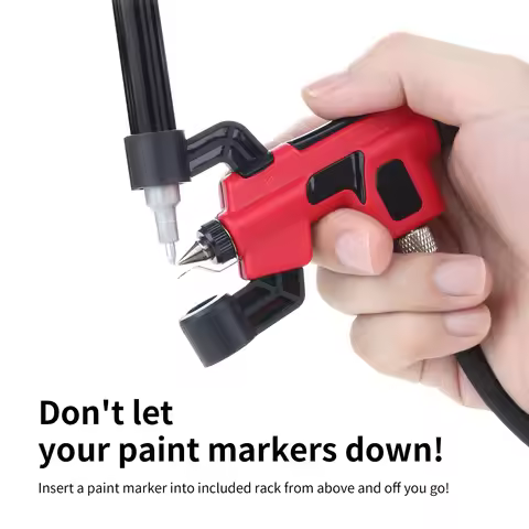 DSPIAE PT-AB Wash-Free Airbrush Kit with Marker Rack Quick Color Change for Scale Model Painting - D