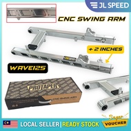 PROTAPER WAVE125 WAVE 125 / SRL115 FI LAGENDA 115FI PKT CNC ALLOY SWING ARM SILVER (+2 INCH DARI STANDARD)