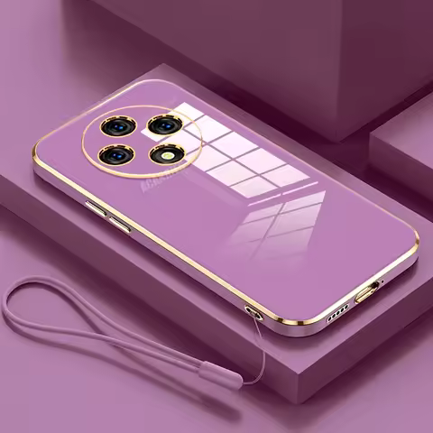 Reno12f Luxury Plating Lanyard Silicone Case For Oppo Reno 12 10 Pro Reno12 F Fs 4g 5g 7 6 5 Lite A1