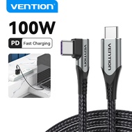 Vention USB Type C to USB C Angle PD 100W 60W Cable for 2020 Samsung Galaxy S10 Note 10 NoteBook s