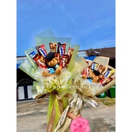 bouquet convocation bajet bouquet konvo bear coklat