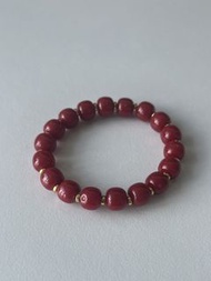 牛血紅珊瑚手串，活料 （Aka Coral Bracelet, Living)