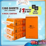 Summer 8 - [1 Carton 4 Packs] Deluxe Soft Facial Tissue Paper Wall Hanging Tisu (320 Draws/4 Ply/1280 Sheets Per Pack)