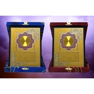 LG2466 Batik Velvet Box with Wood Plaque Plak (Hadiah Sukan Dan Anugerah) Trophy Cenderahati.