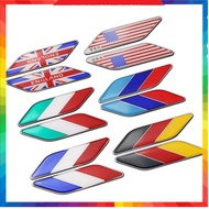 Germany Italy USA National Flag Metal Car Side Sticker for BMW Honda Nissan Cadillac Proton Auto Emb