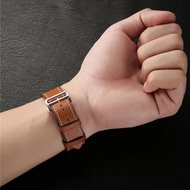 Leather watch strap for smartwatch2 3 4 5 6 7 8 9 se ultra2 band smart watch t500 hello watch h13 hk9 sport wristband