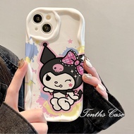 For Infinix Smart 8 7 6 5 2020 Hot 40i 40 Pro 30i 30Play 20 20i Play Note 12 G96 Spark Go 2024 Hot 12 11 10 Play ITEL S23 Painting Bow Kuromi 3D Wave Edge Phone Case Soft Cover