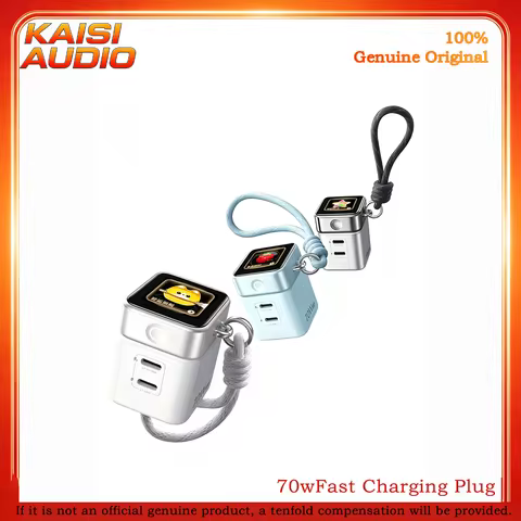 MOVA Ultra 70W Dynamic Dual-Core Fast Charging GaN Charger - Fast Charging Plug with Screen-Attached
