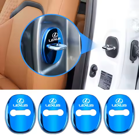 4Pcs Car 3D Door Lock Cover Decorative Accessories For Lexus IS250 IS200 CT200h GS300 LS430 RX450h L