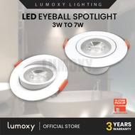 LMY_ LED Eyeball 3W 7W Spotlight Recessed Downlight Home Lighting Room Ceiling Down Light Lampu Siling Hiasan Rumah