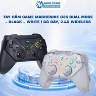 Machenike G3s Dual Mode game controller - Black - White | Wired, 2.4G Wireless |